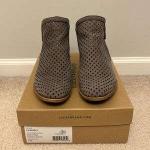 Lucky Brand Gray Ankle Booties